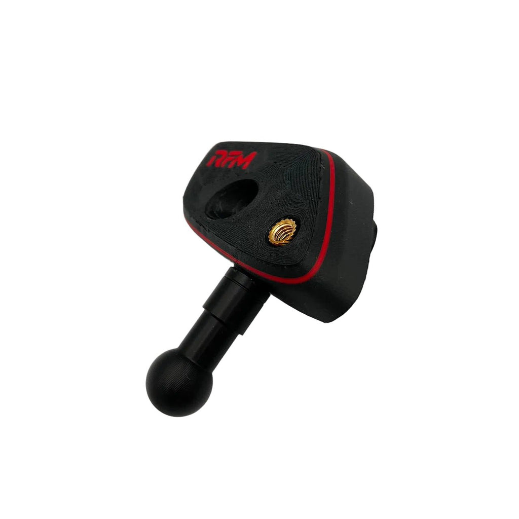 3D printed part with a 17mm ball mount attached