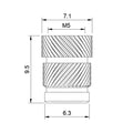 Quik-Tek Threaded Insert - M5x9.5