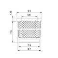 Quik-Tek Flanged Threaded Insert - M6x7.9