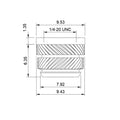 Quik-Tek Threaded Insert - 1/4-20x7.7